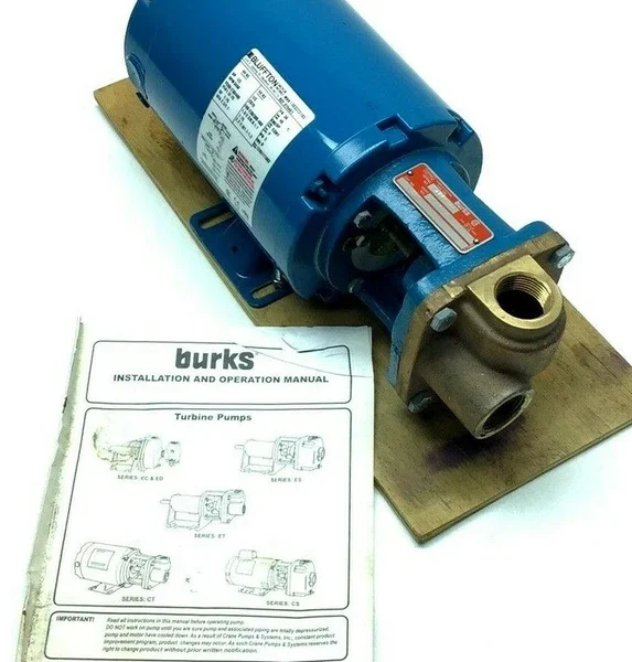 NEW BURKS 33CT5M CRANE PUMPS & SYSTEMS & BLUFFTON 1303222103 MOTOR