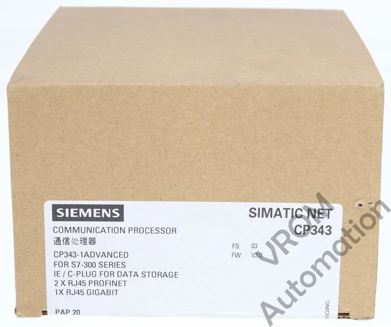 Surplus Sealed Siemens 6GK7 343-1GX31-0XE0 / SIMATIC CP 343-1 ADVANCED ETHERNET 2 343 1GX31 0XE0 0