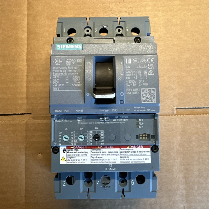 3va6225-7HL31-0aa0 Siemens 3VA4 250a 3 Pole New Surplus Circuit Breaker 3va6 2 3va6225 7HL31 0aa0 0
