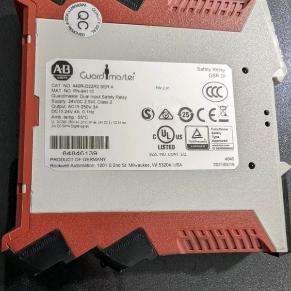 lot of (5ea) Allen Bradley 440R-D22R2 Monitoring Safety Relay