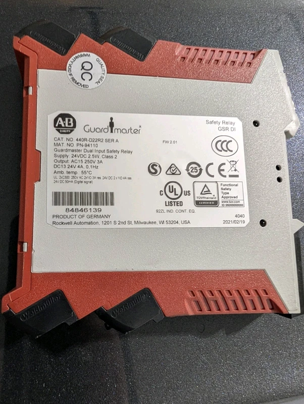 lot of (5ea) Allen Bradley 440R-D22R2 Monitoring Safety Relay 2 440R D22R2 0