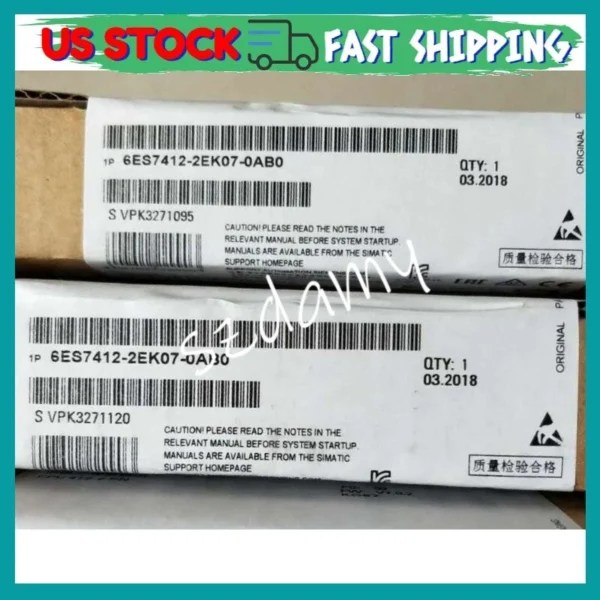 1 PC Siemens 6ES7 412-2EK07-0AB0 SIMATIC S7-400 CPU 6ES7412-2EK07-0AB0 In Box