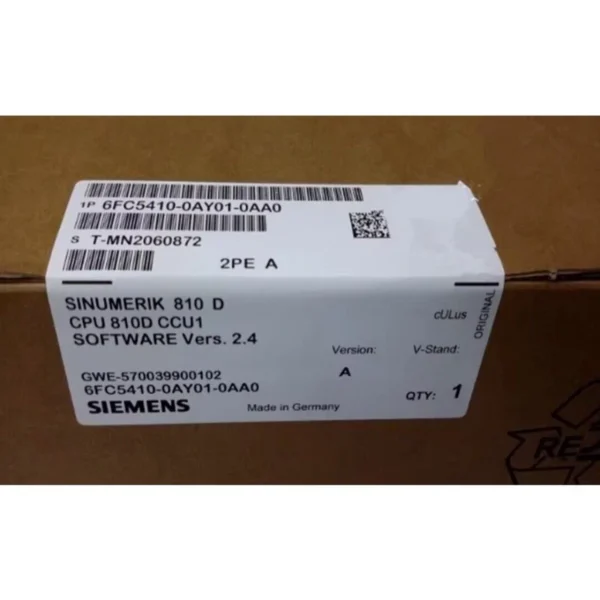 Siemens 6FC5410-0AY01-0AA0 6FC54100AY010AA0 SINUMERIK 810 CCU1 module