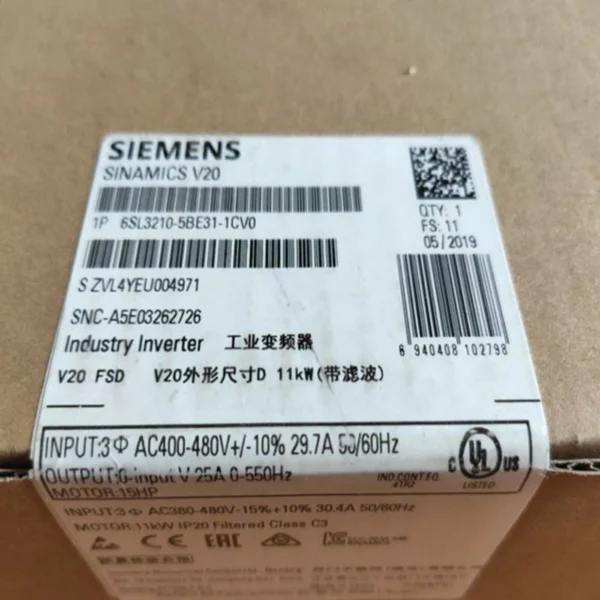 ONE NEW SIEMENS 6SL3210-5BE31-1CV0 Inverter 15KW 50/60Hz FAST SHIP