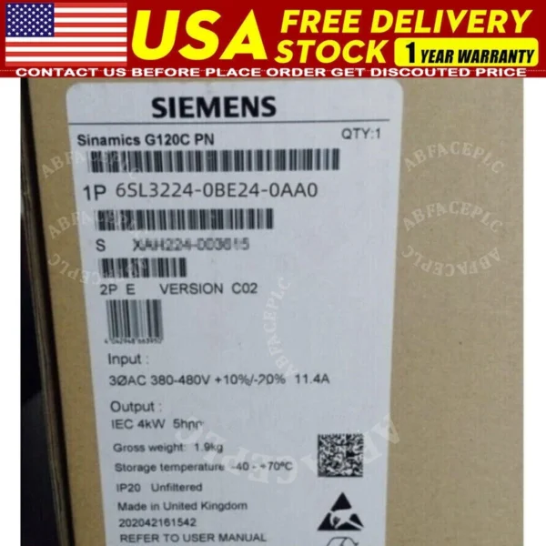 New Siemens G120 PM240 Power Module 6SL3224-0BE24-0AA0 6SL3 224-0BE24-0AA0