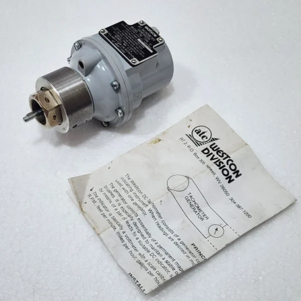 WESTCON 750-9906000 MODEL 750 TYPE J2 DC TACHOMETER GENERATOR 6VDC / 1000RPM