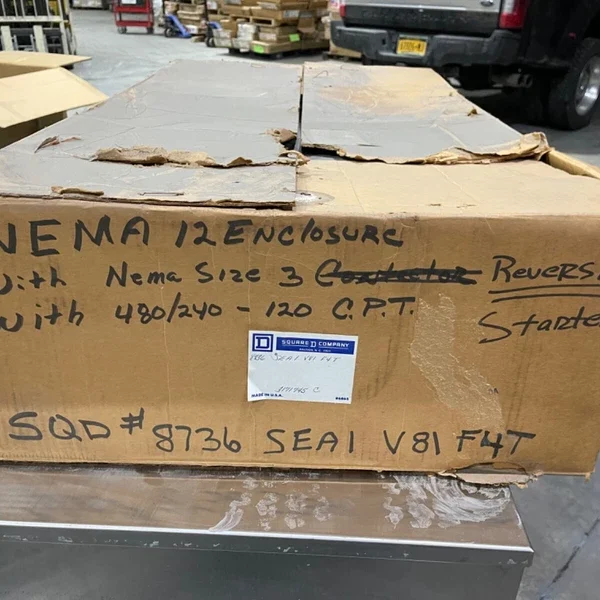 NEW SQUARE D SIZE 3 REVERSING STARTER 120V COIL CONTACTOR 8736SEO2S ENCLOSURE