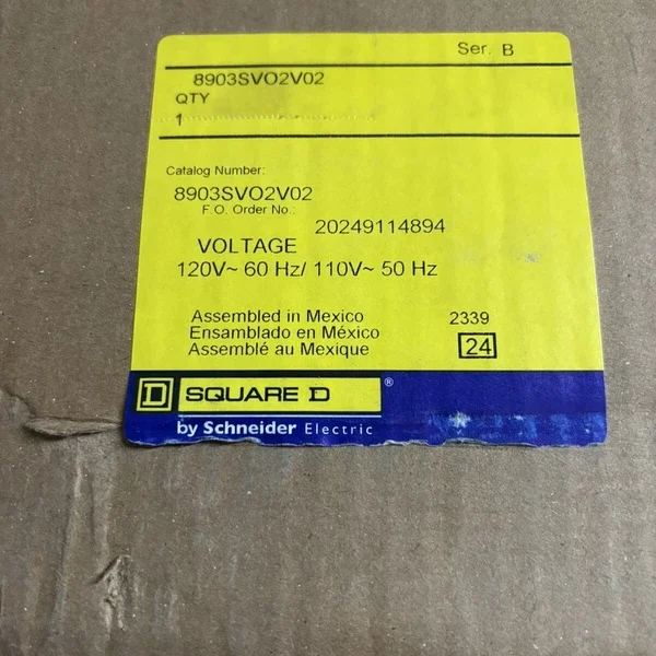 SQUARE D 8903SVO2V02 Lighting Contactr,3P,120V,Open,ElecHeld New In Factory Box