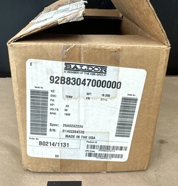 NEW OPEN BOX- ABB Baldor 92B83047000000 1/3HP 90V 1900RPM || FAST SHIPPED! ????