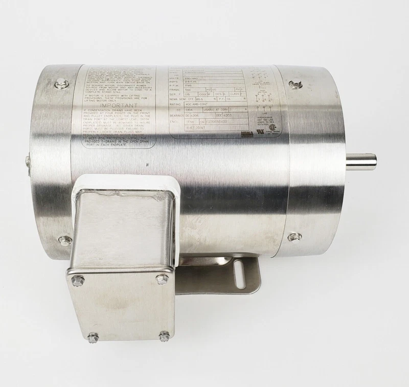 ABB Baldor CESSWDM3546 SuperE Washdown Duty Motor Stainless 1hp 1745rpm, New! 2 CESSWDM3546 0