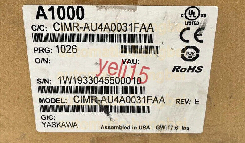 1PC New Yaskawa CIMR-AU4A0031FAA Inverter Free delivery 2 CIMR AU4A0031FAA 0