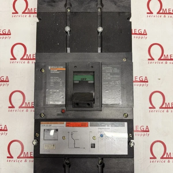 MERLIN GERIN 1200 AMP CIRCUIT BREAKER WITH 1200 AMP PLUG 600 VAC 3 POLE CK800N