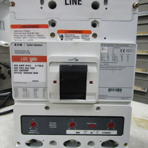 ??EATON / CUTLER-HAMMER 600 AMP CIRCUIT BREAKER 3P 600V W/ 600 AMP TRIP LDC3600F