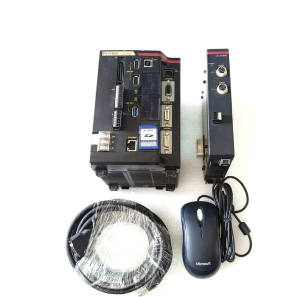KEYENCE CV-X400F VISION Controller With CA-DC60E LIGHT EXPANSION UNIT And Cable