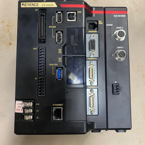 Keyence CV-X452F Vision System Camera Controller, CA-DC60E Light Expansion Unit