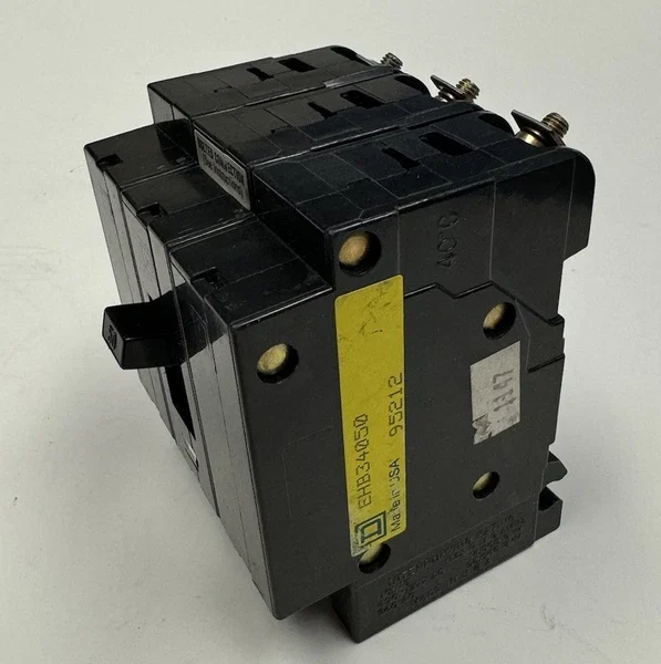 EHB34050 Square D 50 Amp 480V 3 Pole Bolt On Circuit Breaker New Take Out