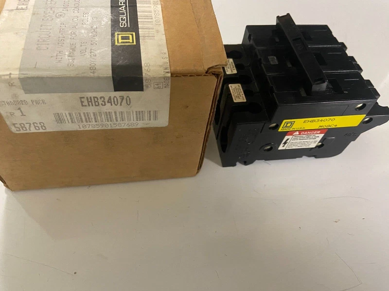 NEW IN BOX Square D EHB34070 Circuit Breaker 70 Amp 3 Phase 480Y/270V 2 EHB34070 0