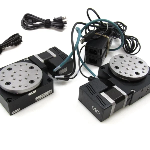 2x Newport FCR100 Motorized Rotation Stages | Includes Power Adapters, Cables