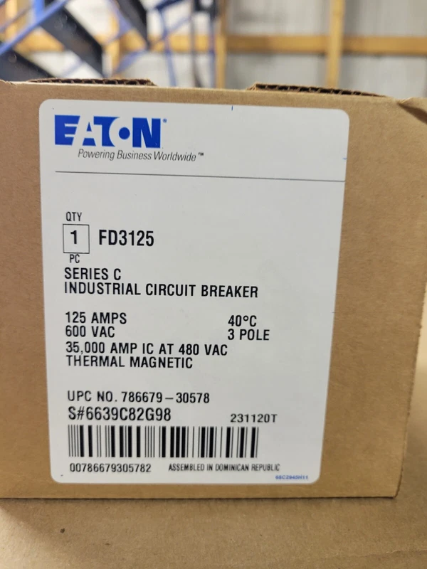 Eaton - FD3125 - Molded Case Circuit Breaker - New In Box 2 FD3125 0