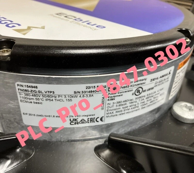 1PCS New Original ZIEHL-ABEGG FN080-ZIQ.GL.V7P3 Axial fan FN080-ZIQ.GL.V7P3 2 FN080 ZIQGLV7P3 0