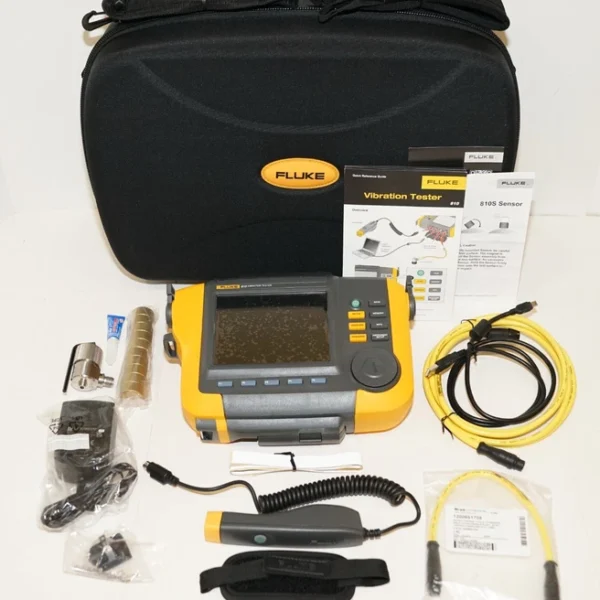 FLUKE 810 VIBRATION TESTER W 810S TRIAXIAL SENSOR VELOCITY 12000 RPM 20 KHZ 2023