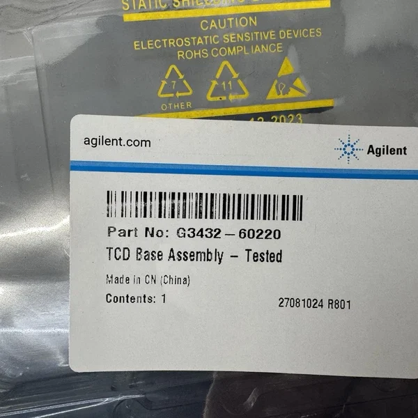 New Agilent 7890 TCD Detector Assembly. G3432-60220