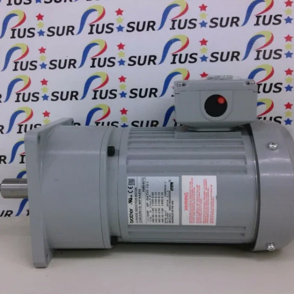 NSSP Brother G3K22N10-MF4AEN 3 Phase AC Induction Motor 1/2HP 400W 4P 10:1 Ratio