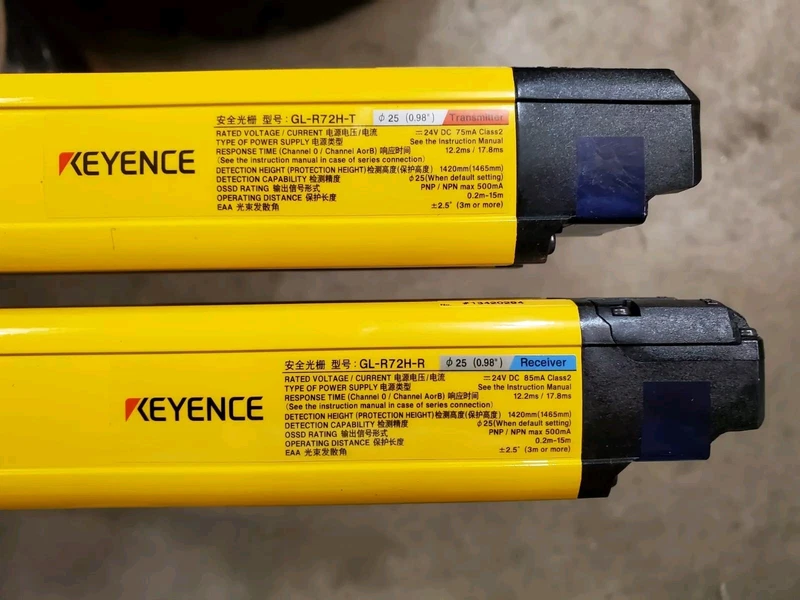 Keyence GL-R72H safety Light Curtain Set (Receiver And Transmitter) 2 GL R72H 0