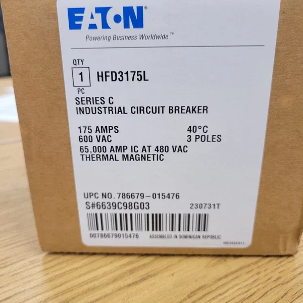 Eaton HFD3175L 175A Industrial Circuit Breaker