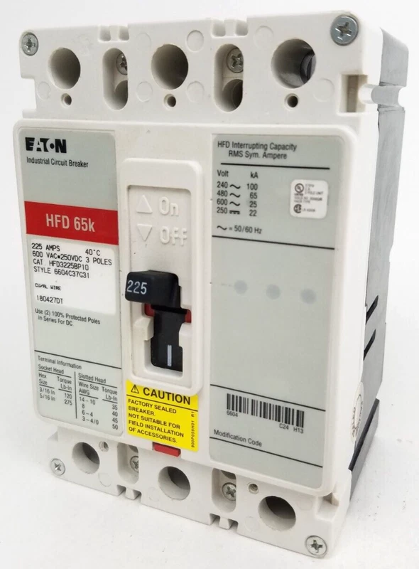 HFD3225BP10 Eaton 225 Amp Circuit Breaker 600V *NEXT DAY OPTION* NEW TAKEOUT 2 HFD3225BP10 0