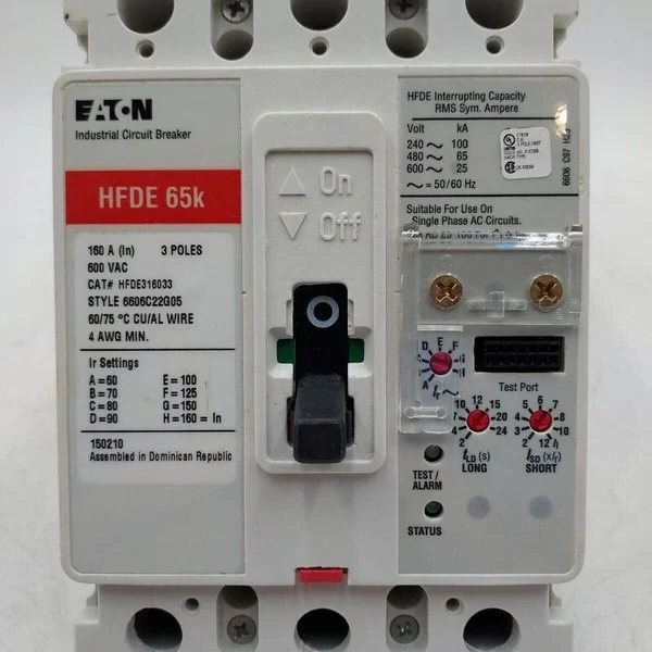 EATON HFDE316033 Circuit Breaker 160A 3P 600V HFDE 65k 160 Amp 3 Pole New