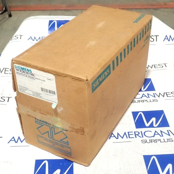 New Siemens HFXD63B100L 3 Pole 100 Amp 600 Volt 65kA Circuit Breaker HFXD63B100