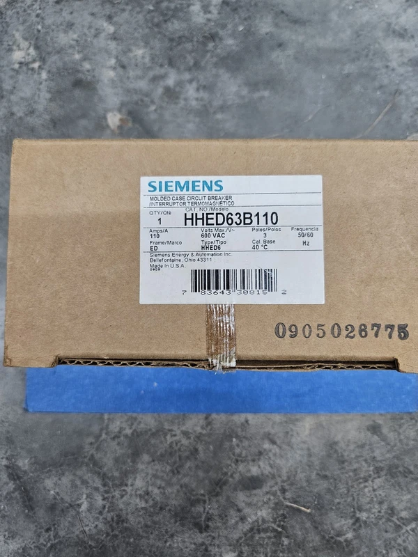 Siemens Sentron HHED63B110 110 Amp 3 Pole 600V Circuit Breaker 2 HHED63B110 0