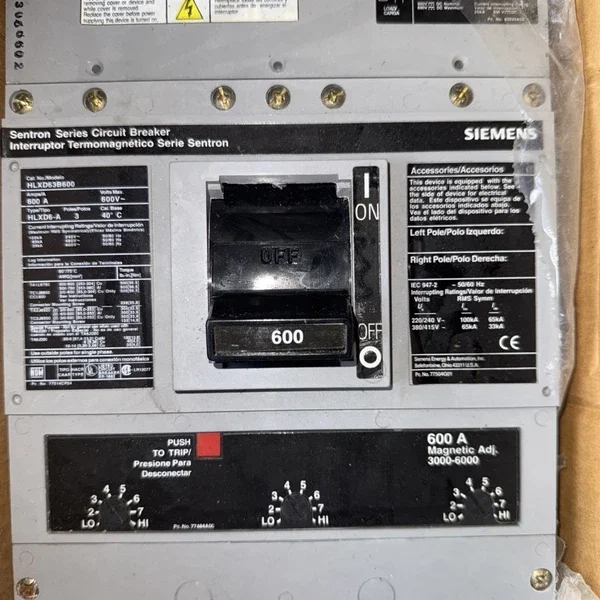 HLXD63B600 SIEMENS 3POLE 600AMP CIRCUIT BREAKER New In The Box OBO