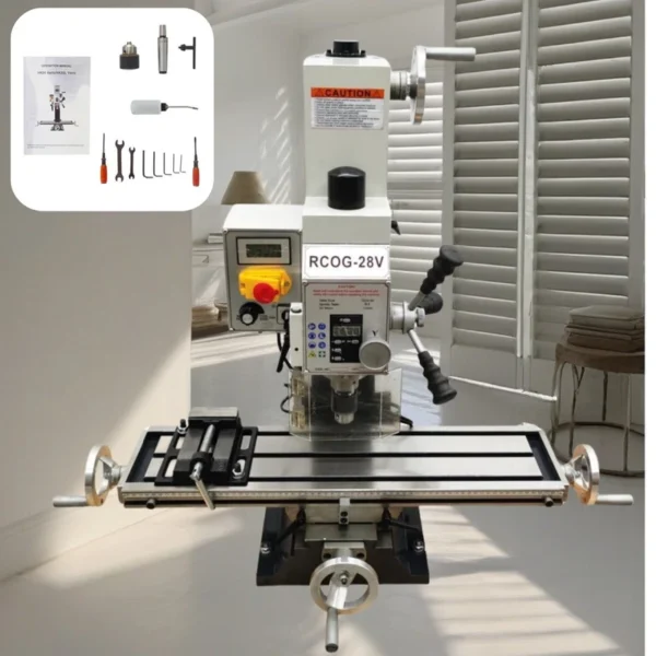 R8 Electric Heavy-duty Bench Drilling Milling Machine 1300W Brushless Motor