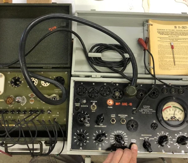1949 HICKOK I-177-A TUBE TESTER CALIBRATED with ADAPTOR KIT MX-949A/U FREE SHIP