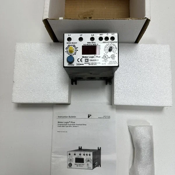 SQUARE D 9065 SP24 MOTOR LOGIC PLUS solid state overload replay 10.0-45.0A SER,C