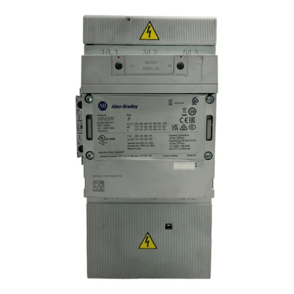 ALLEN-BRADLEY 100-E370 3-POLE UNIT CONTACTOR 100-250V 50/60HZ