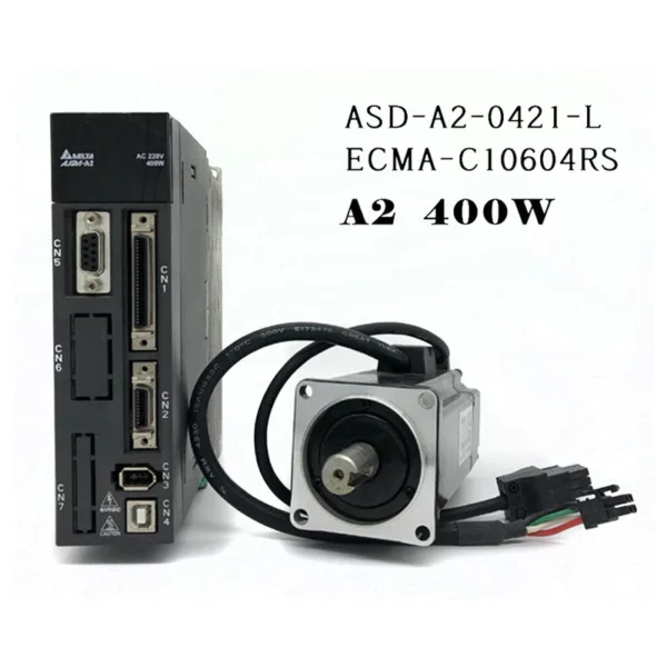 Delta ECMA-C10604RS+ASD-A2-0421-L A2 AC Servo Motor Drive Kit 400W 3000RPM 220V