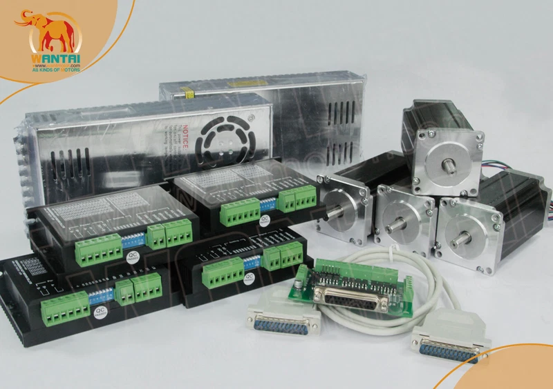 4AXIS CNC KIT Nema23 stepper motor 425oz single round shaft 8mm DQ542MA 1 s l800 12937