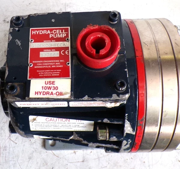 Hydra-cell Wanner Pump # D10EKCGHFECA Cast Iron Sealless Diaphragm Pump Used