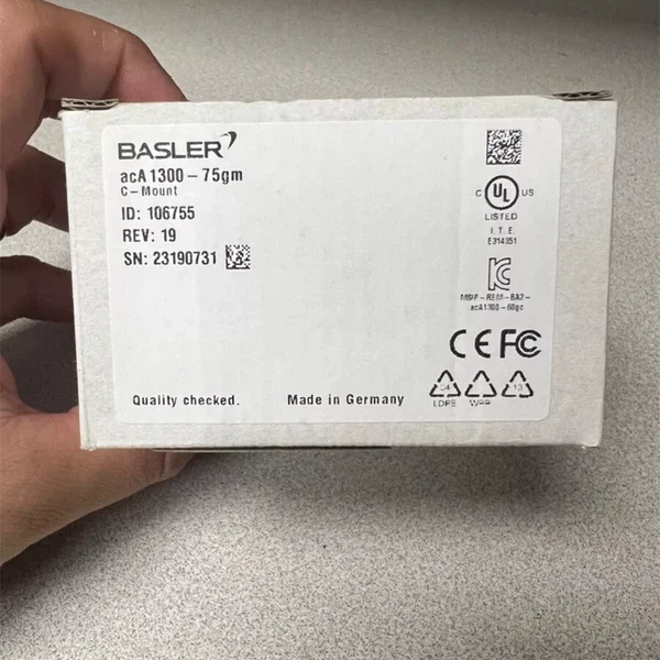 New In Box BASLER ACA1300-75gm Industrial Camera