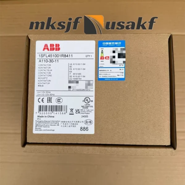 New ABB A110-30-11-84 Contactor AC110V US Free tax DHL Express delivery