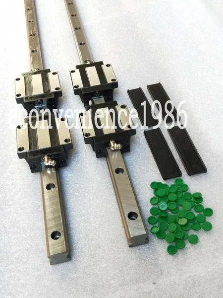 2 pcs HSR25-2000mm Linear rail & 4pcs HSR25CA Block Bearing