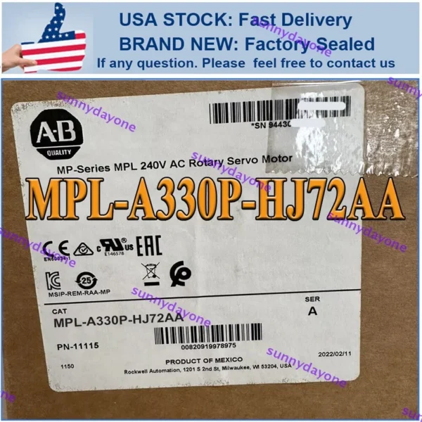 NEW PLC MPL-A330P-HJ72AA AB MP-series MPL AC Rotory Servo Motor New US