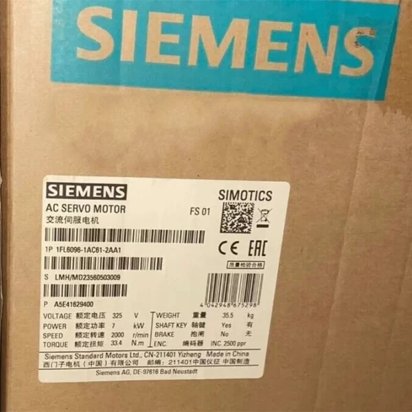 1FL6 096-1AC61-2AA1 NEW SIEMENS SIMOTICS 1FL6096-1AC61-2AA1