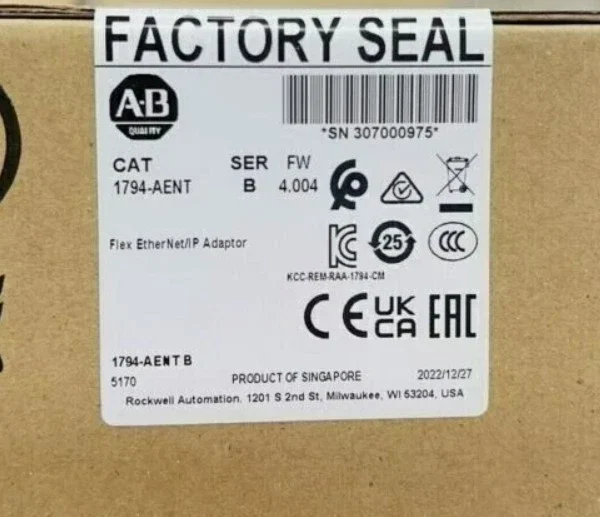 New Sealed Allen Bradley 1794-AENT SER B Flex IO EtherNetIP Adaptor 1794AENT