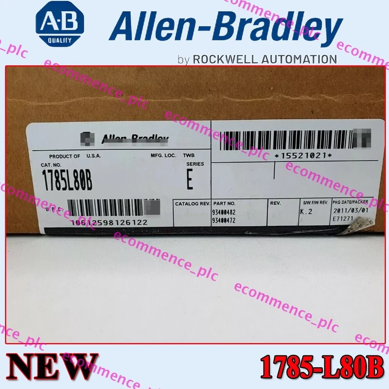 Factory Sealed NEW PLC 1785-L80B E Rev K01 FW Rev D PLC-5 Processor US 1 s l800 11188