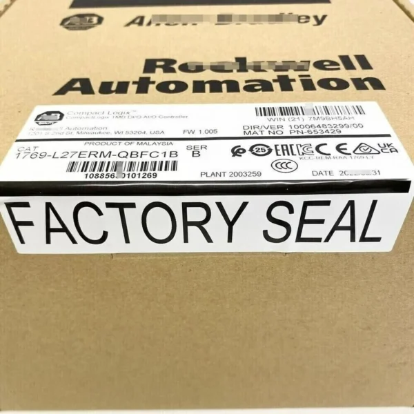 New Factory Sealed AB 1769-L27ERM-QBFC1B SER B CompactLogix 1MB Controller