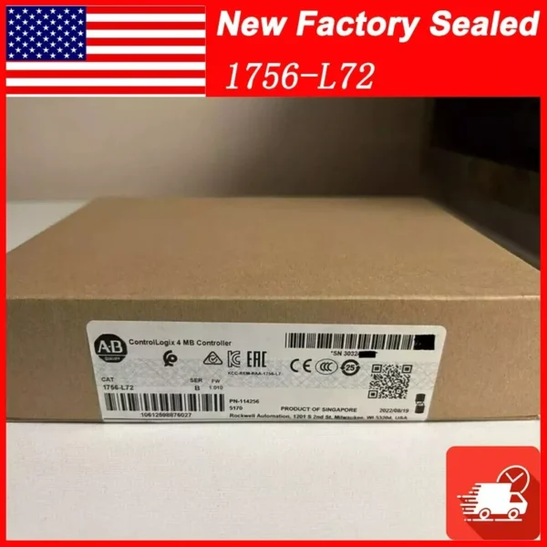 Allen-Bradley 1756-L72 ControlLogix 4MB Controller New Factory Sealed AB 1756L72